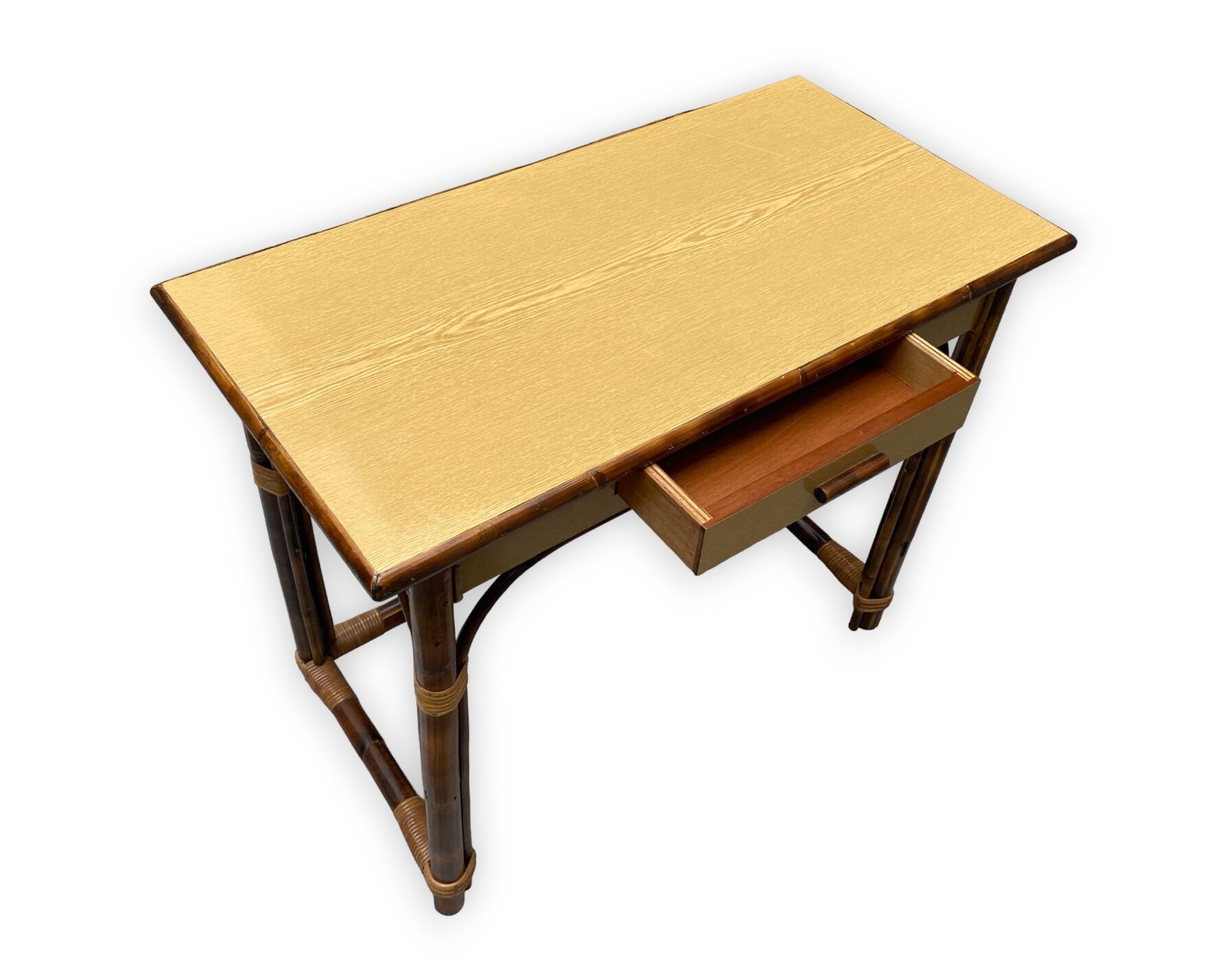 Bureau rotin années 70/80