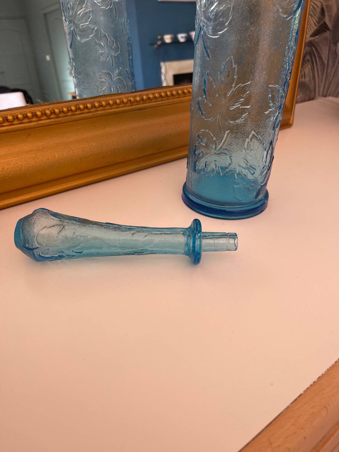 Carafe italienne en verre d’Empoli