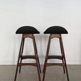 Scandinavian Bar Stools by Erik Buch, 1960s, Set of 2