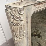 Old white mirror patinated 90x119cm