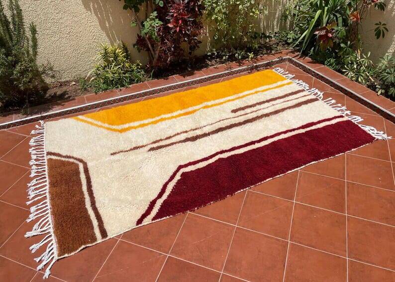 Handmade Beni Ouraine Berber rug, size 150 x 250 cm