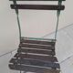 Pair folding garden chairs bistrot 1900 old
