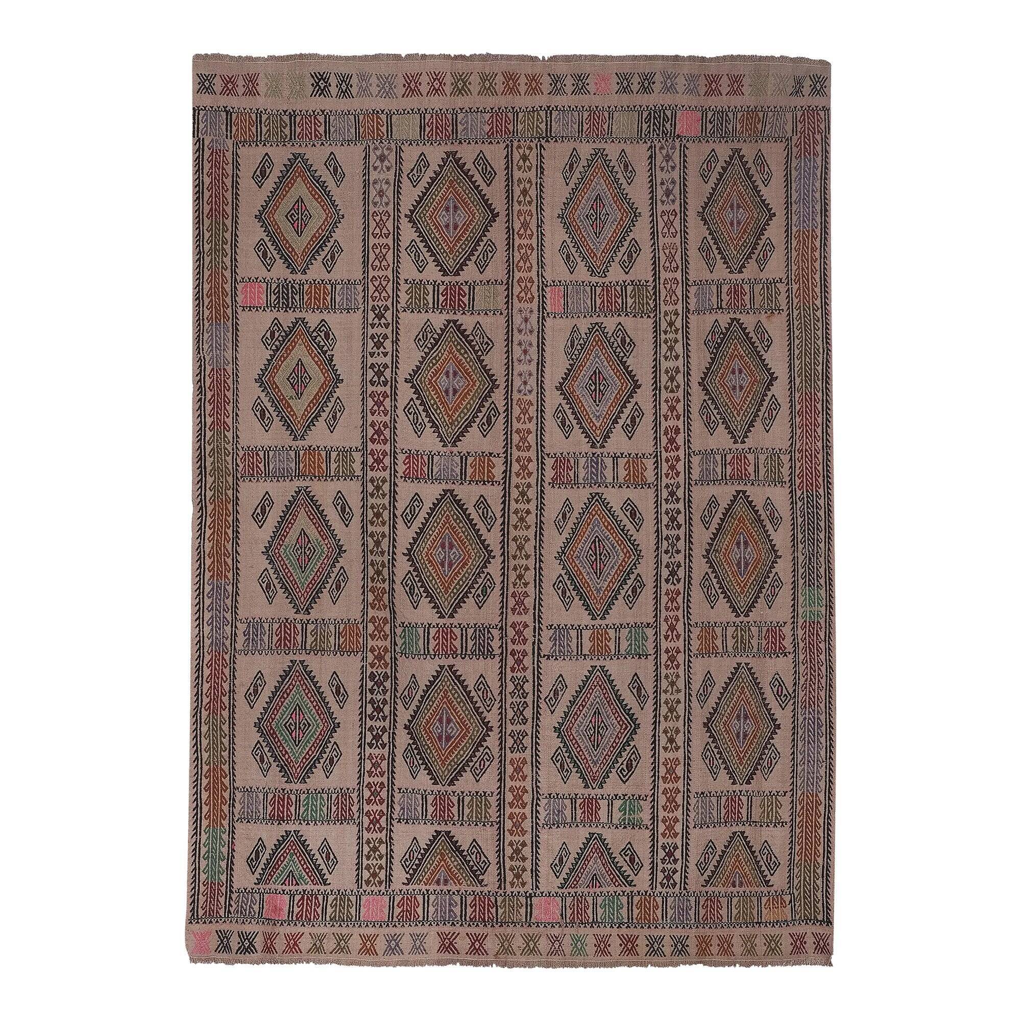 Vintage Turkish kilim handwoven 161x226 cm