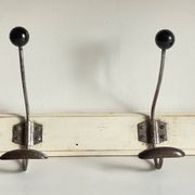 ANTIQUE SCHOOL COAT RACK White Wood