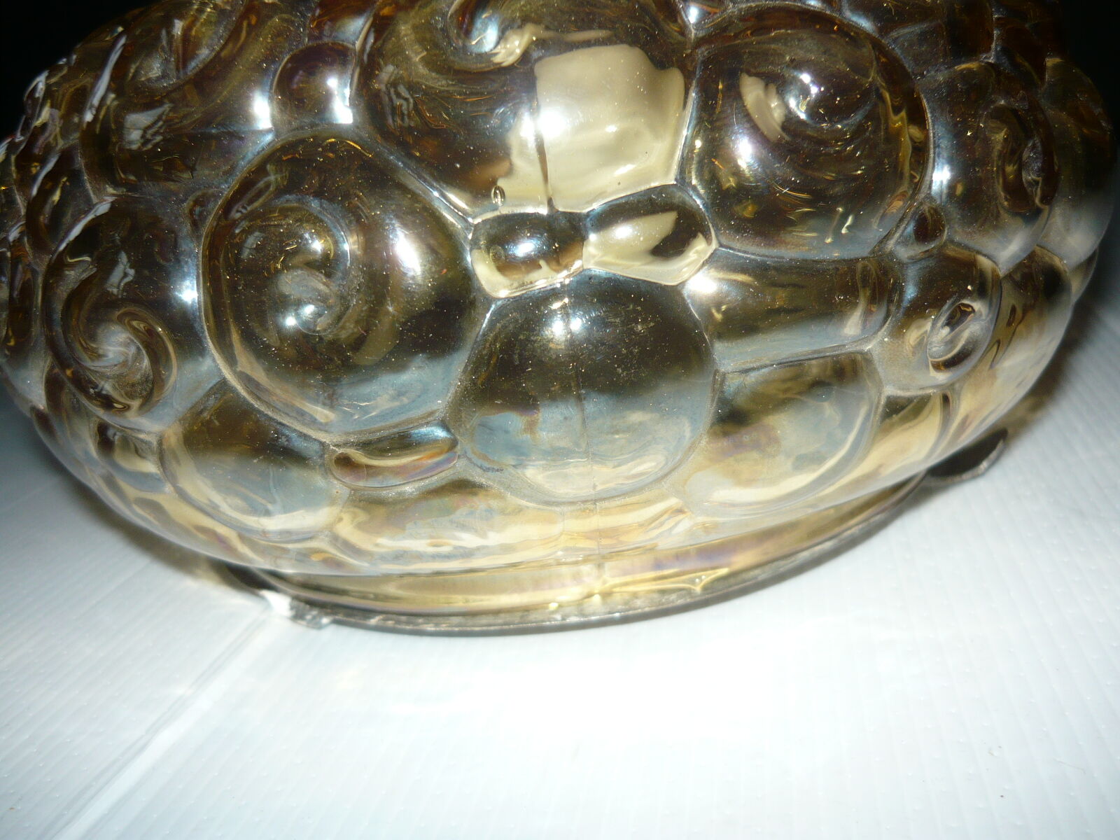 Moulded glass ceiling lamp, 50s/60s