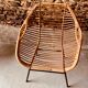 Rattan armchair and black metal base 1960