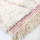 Moroccan berber carpet beni ouarain ecru with pink diamonds engraved 295x200cm