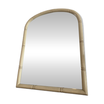 Ivory bamboo-style mirror