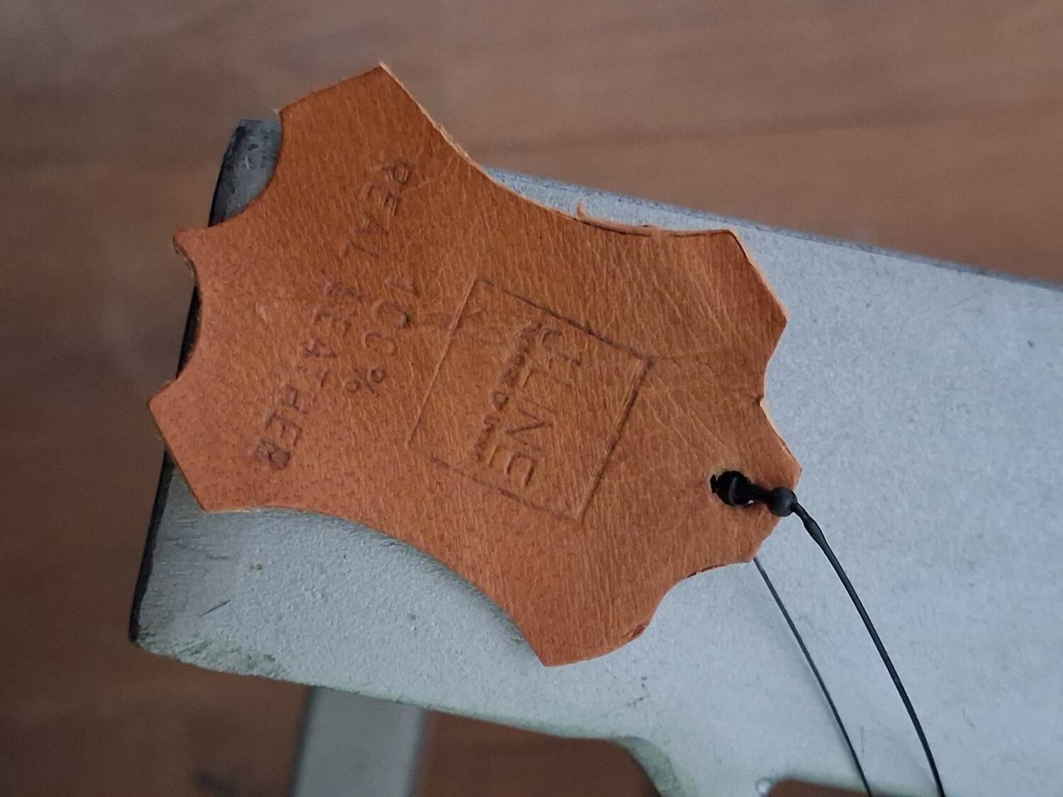 Brown leather armchair, J-Line