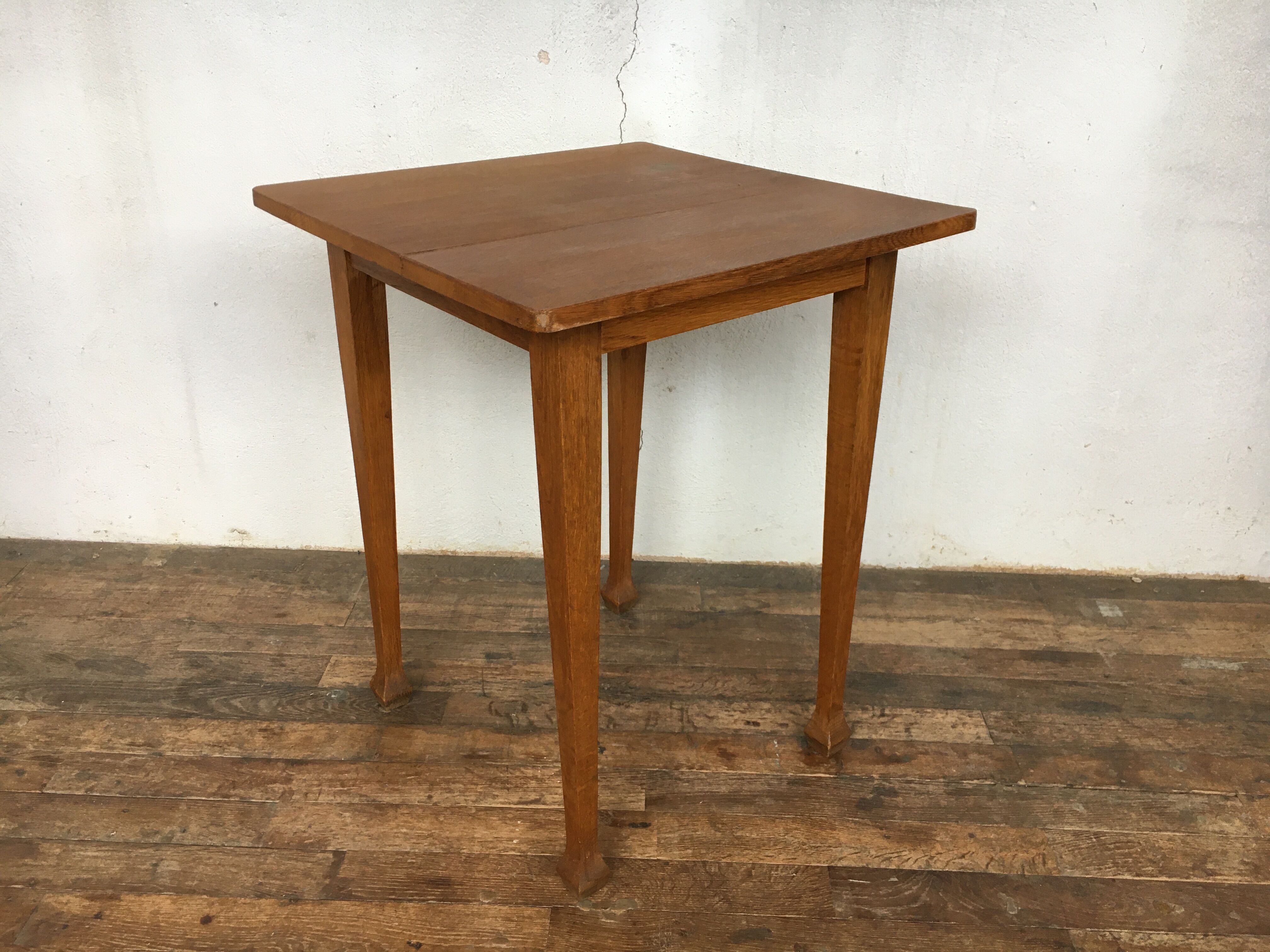 Table square vintage feet trumpet beech tray solid beech