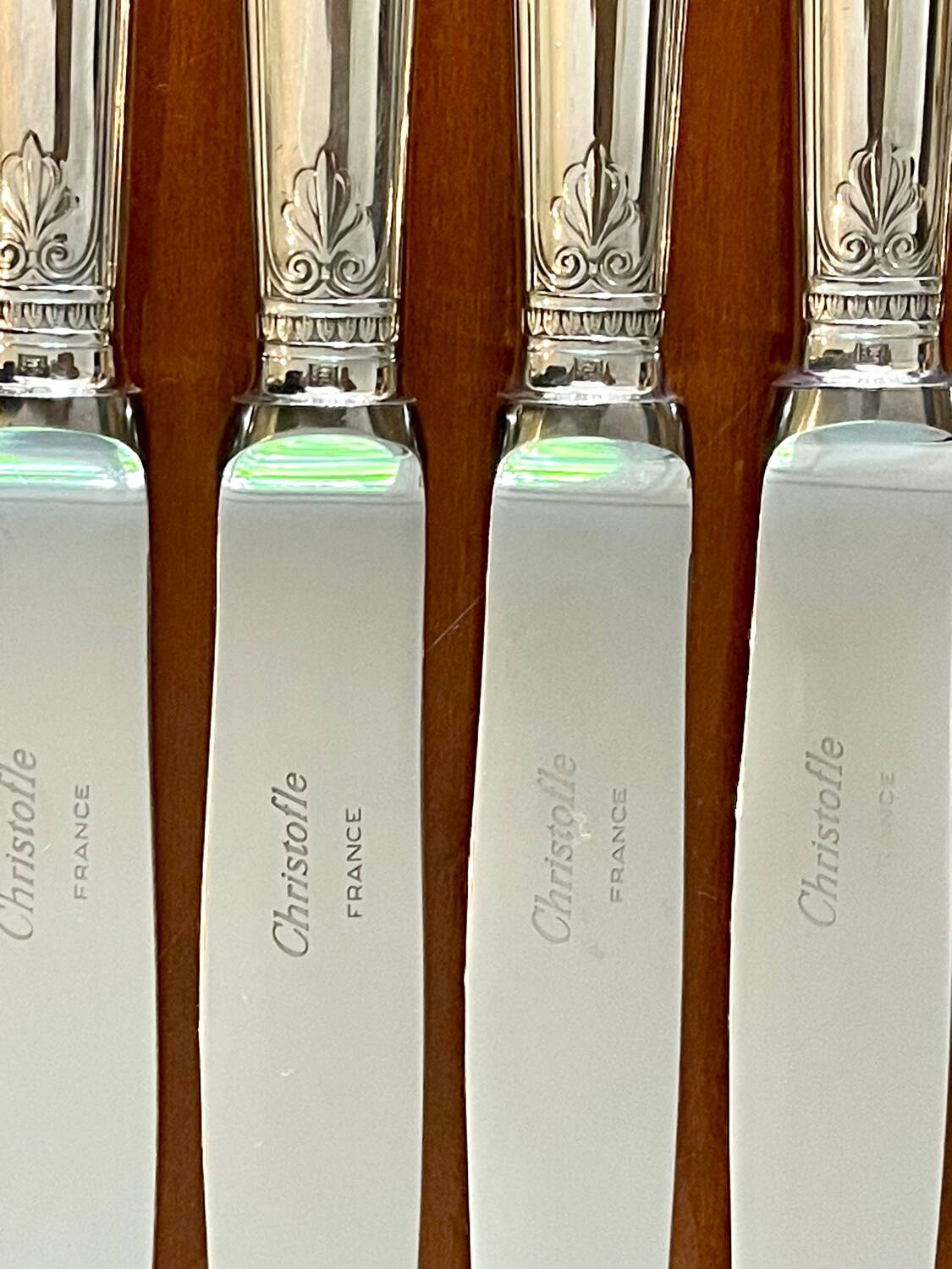 Christofle Malmaison, 12 cheese dessert knives 19.5 cm