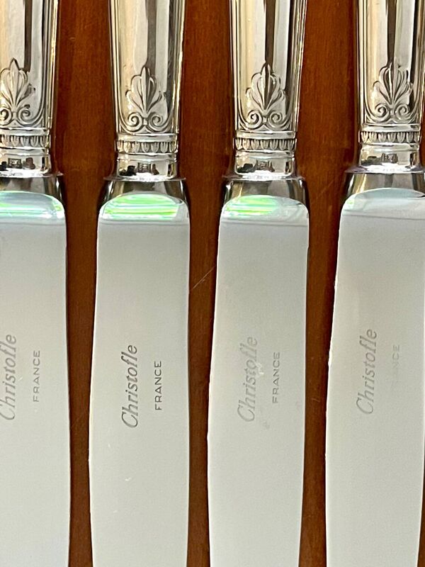 Christofle malmaison ,12 couteaux à entremet fromage 19,5 cm