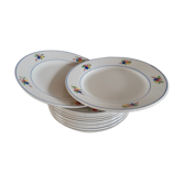 Lot de 12 assiettes Gien modèle Nice
