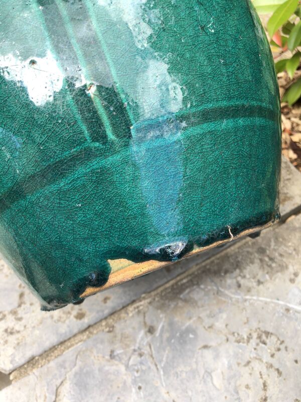 Paire de vases japonisant en grés émaillé