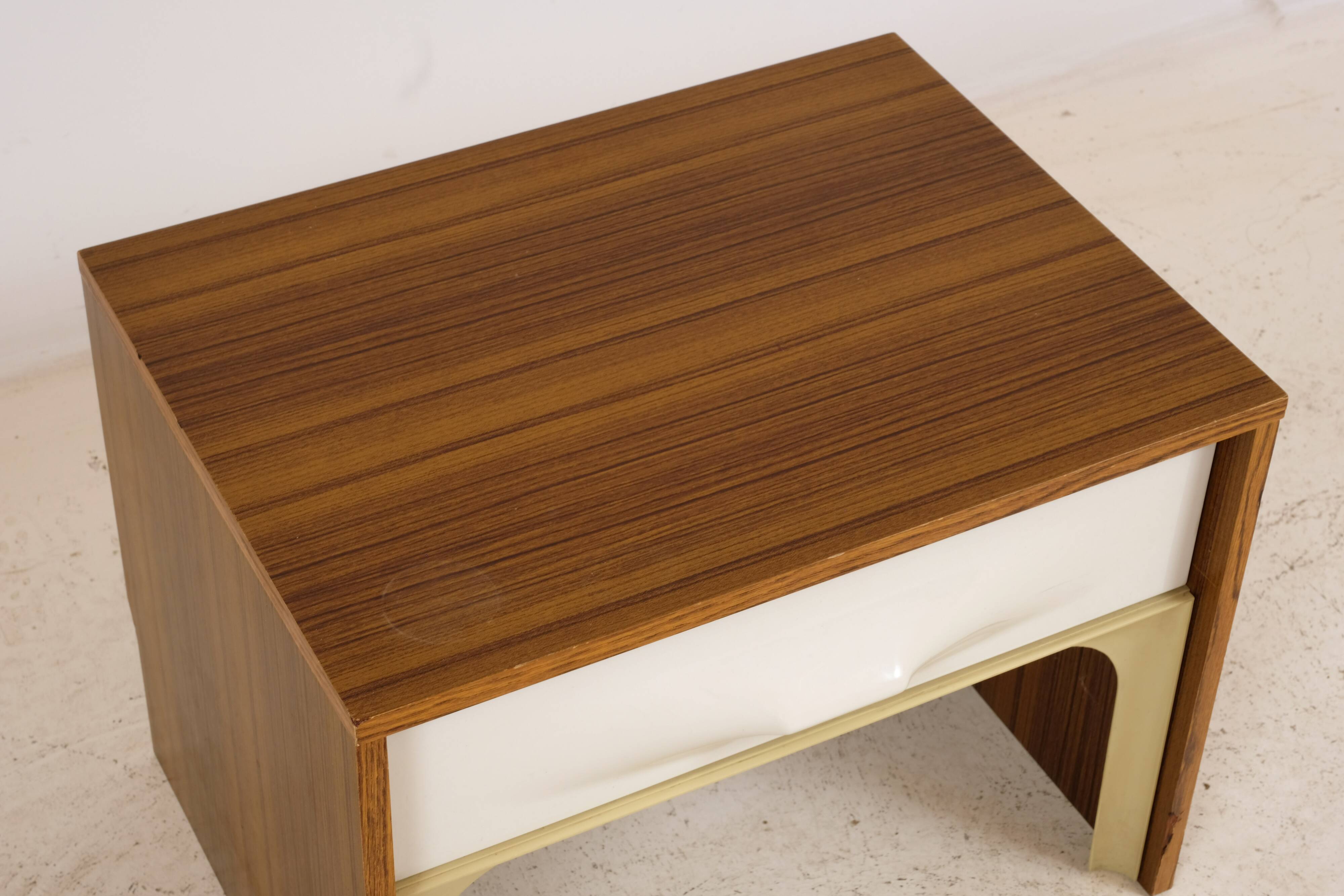 DF 2000 Bedside Table with Drawer by Raymond Loewy 1970's