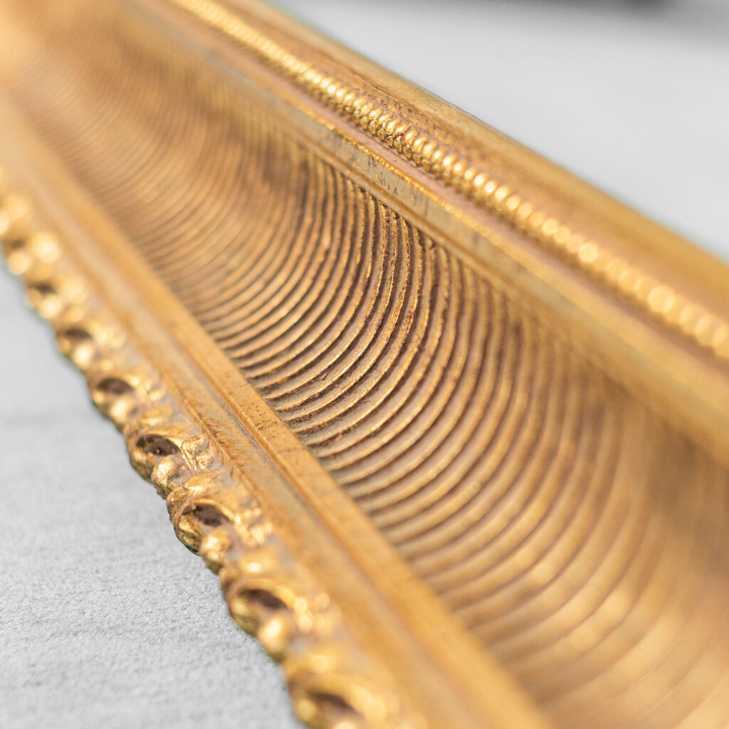 Gold leaf wooden rectangular mirror 1950