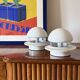 Ensemble de 2 lampes de chevet de style spatial, Italie, 1970