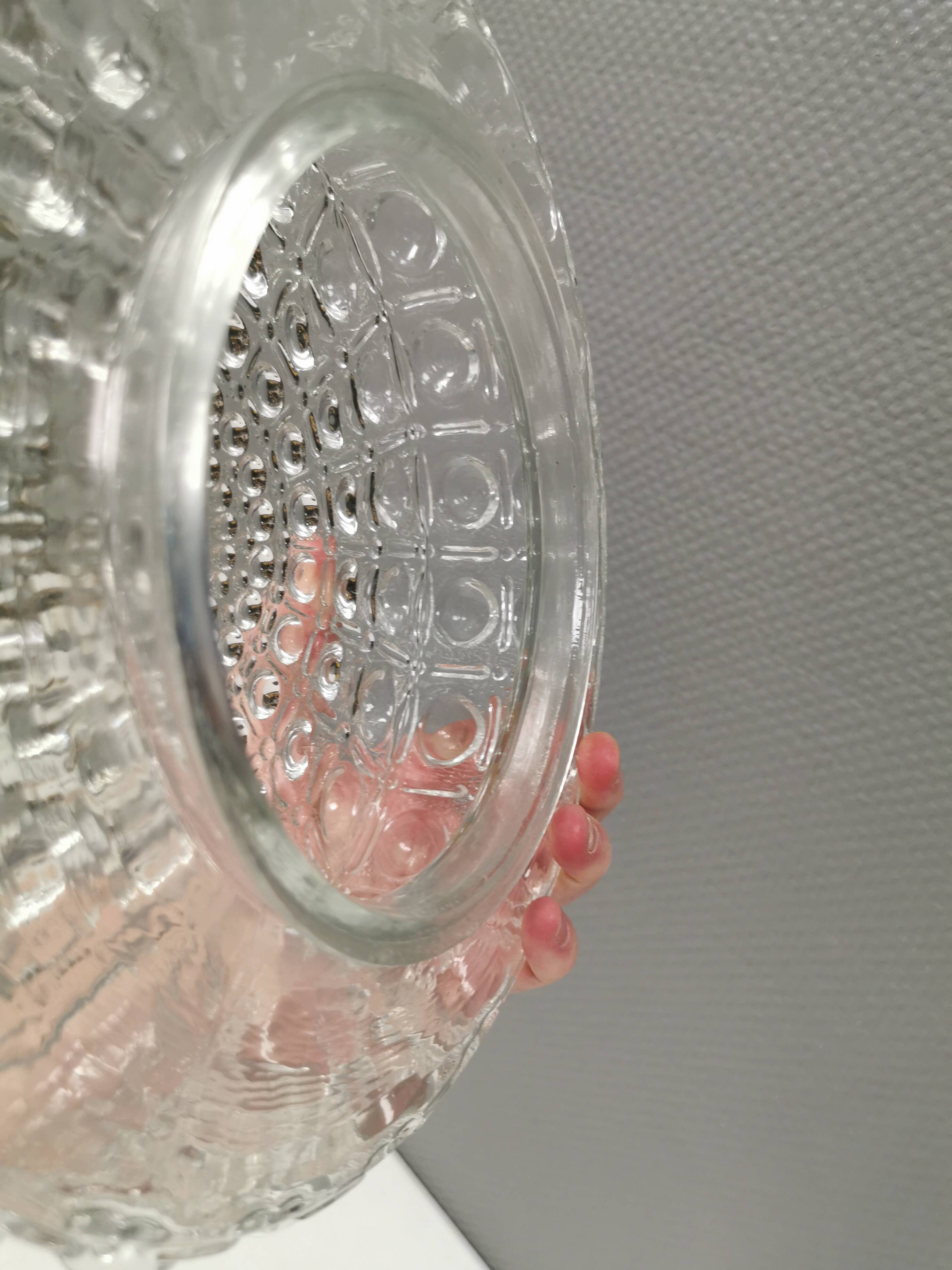 Large ceiling lamp in bubble glass by Nordisk Solar Denmark 1970-80s
