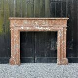 Napoleon III Louis XIV Style Fireplace In Red Rance Marble Circa 1880