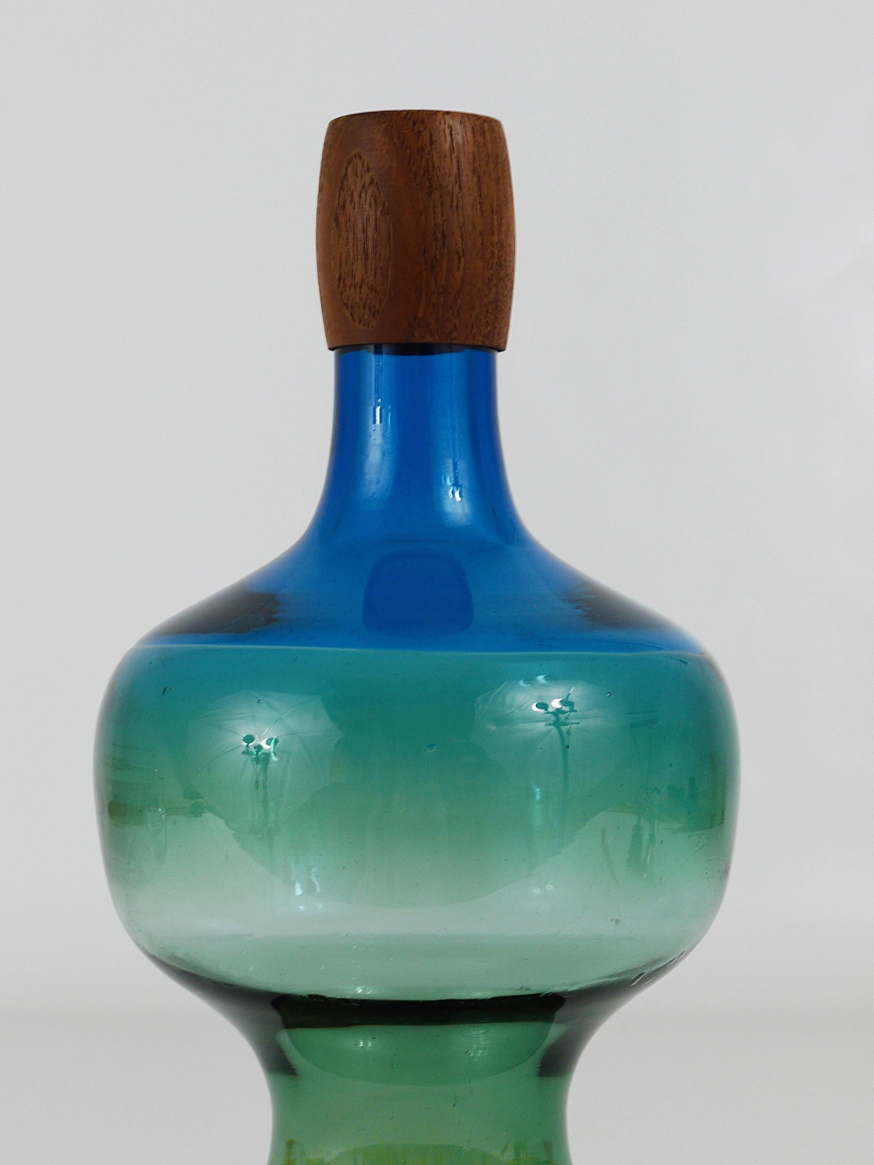 Carafe colorée Tropico en verre par Göran Wärff pour Pukeberg, Suède, 1960