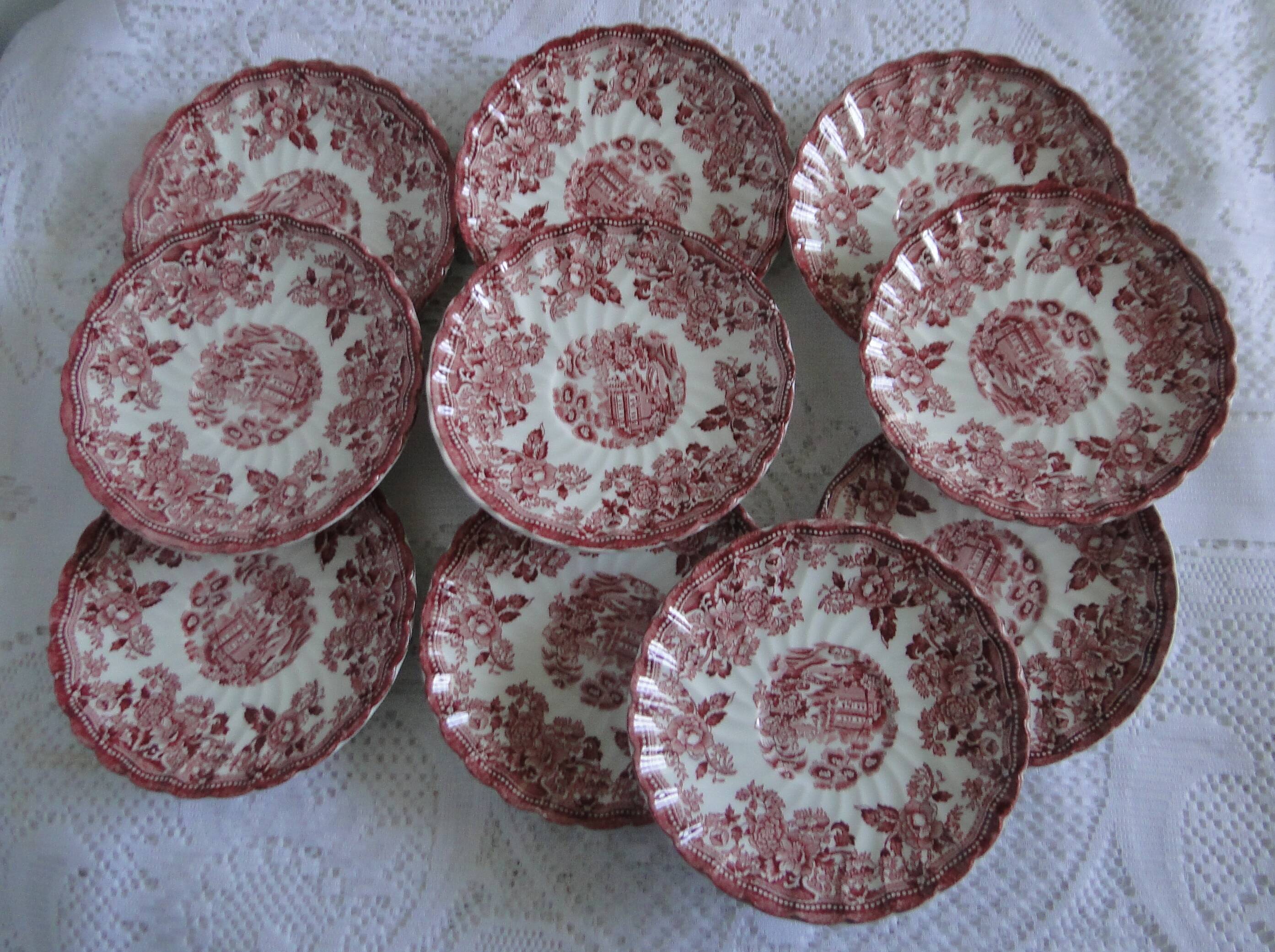 Lot 10 flat bread plates myott model tonquin