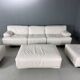 Leather 5-seater sofa "Fiandra" by Vico Magistretti for Cassina, 1970, Italy