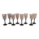 8 verres à vin Luminarc modèle "Octime" pied noir collection "Esso"