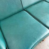 Vintage turquoise baroque armchair / sofa / couch