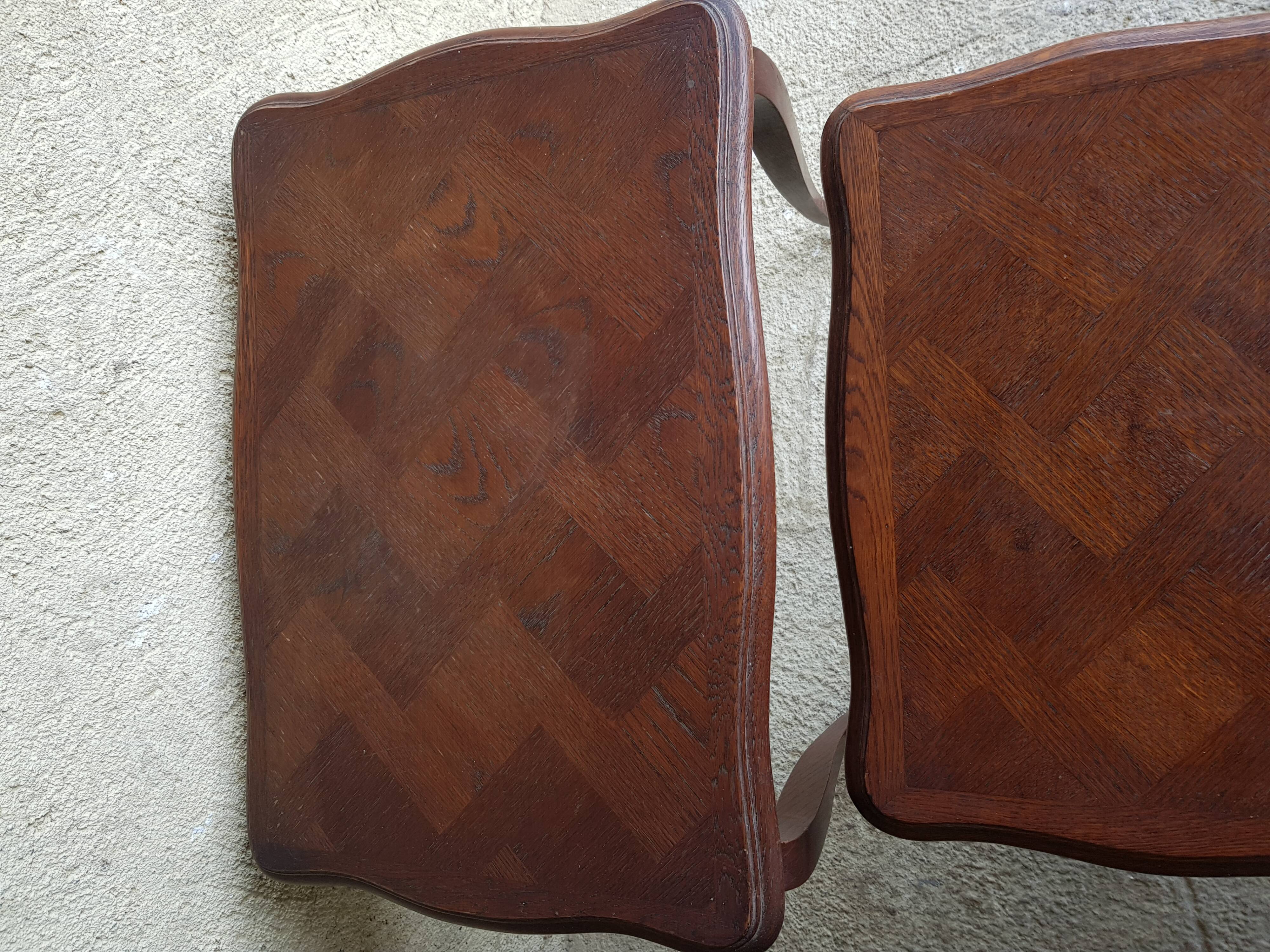 Walnut pull out tables