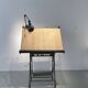 Architect's drawing table by Lucien Sautereau, 1940s – Jieldé lamp