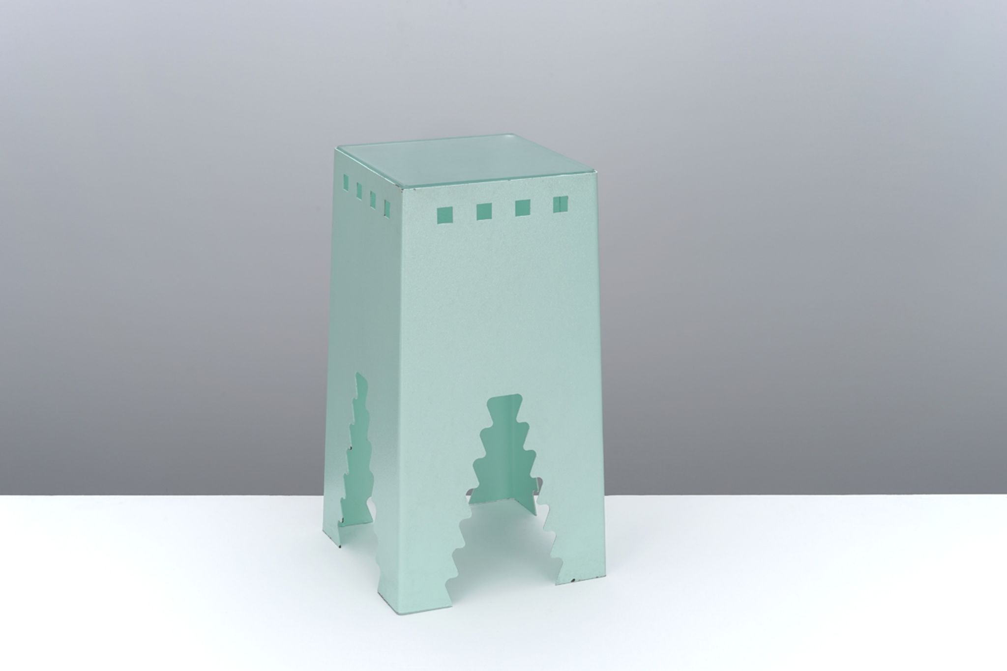 Postmodern metal table lamp around 1980
