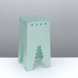 Postmodern metal table lamp around 1980