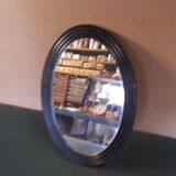 Oval mirror wood