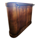 Old solid wood bar with glass top – character counter –