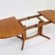 Vintage Glostrup Danish oval extendable dining table solid teak 1960s