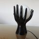 Black ceramic lamp in the shape of hands 70s