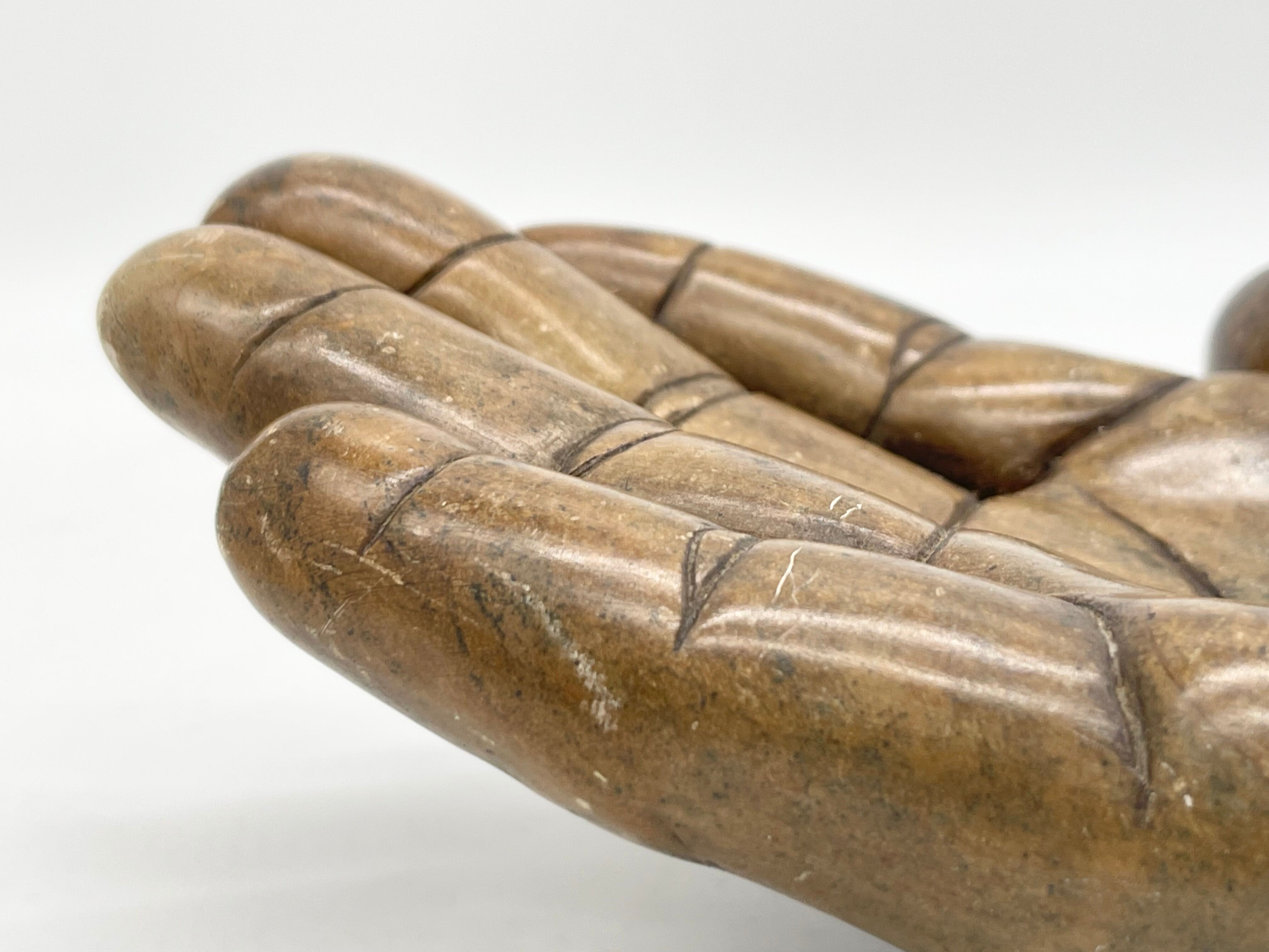 Large sculpture hand / empty pocket plaster 1960 jean Jacques Goma Vibreville