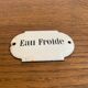 Plaque émaillée « Eau froide »