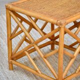 Bamboo and rattan coffee table