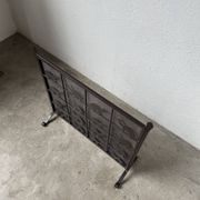 Wrought iron fireplace screen Les Marolles 1950