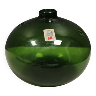 Magnifique "Hulvase/globe floral" en couleur vert olive. Danemark années 1970.