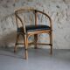 Chaises rotin assise simili cuir