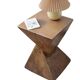 Lightweight Geometric Concrete Side Table, Modern Indoor/Outdoor Accent Table, Multifunctional Table