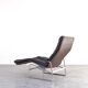 Bauhaus Leather and Chrome Model Fenix Chaise Longue by Sam Larsson for Dux