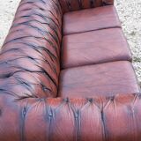 Sofa Chesterfield leather brown