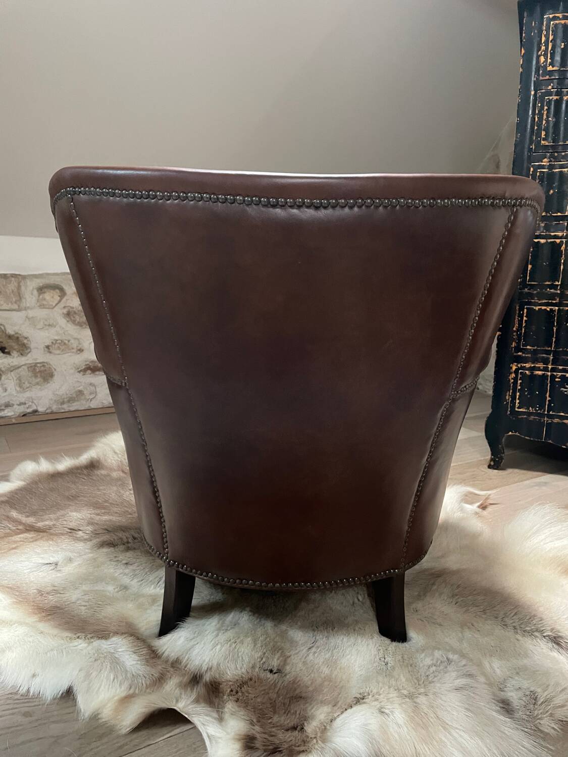 Fauteuil club en cuir