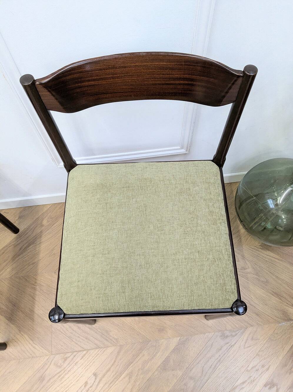 6 chaises scandinaves vertes vintage