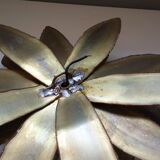 Brass flower wall light