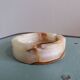 Round alabaster ashtray