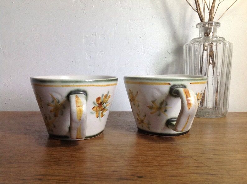 Set of 2 ceramic cups Keraluc Quimper